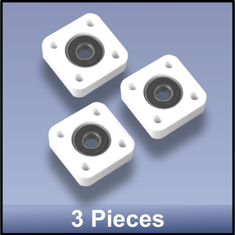 Miniature quality CNC 6 mm 4 bolt square bearing block 3 pcs FREE SHIPPING 