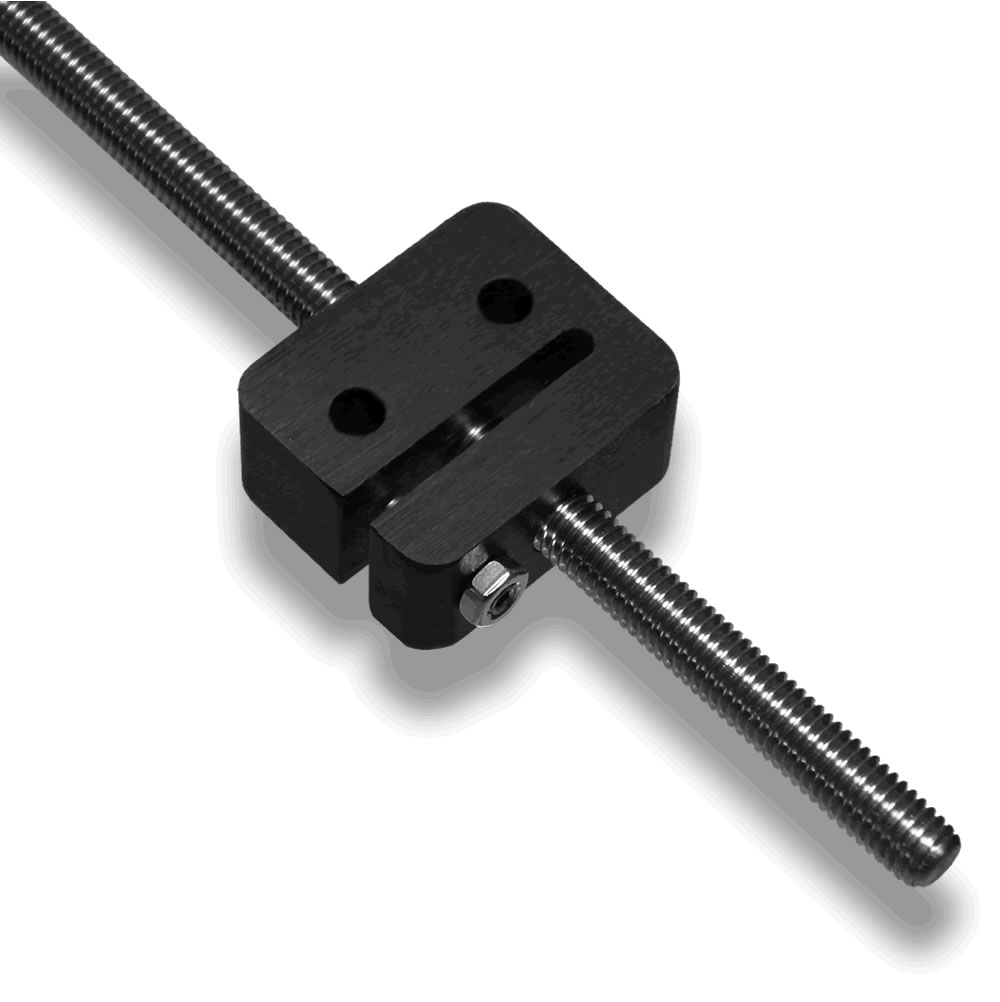 195 mm M8 Q-AXIS Quality linear rail lead-screw system with stepper motor 